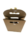 Wholesale of 260g creative kraft paper flip-top bow gift bags and fashionable handbags from the manufacturer Item Picture